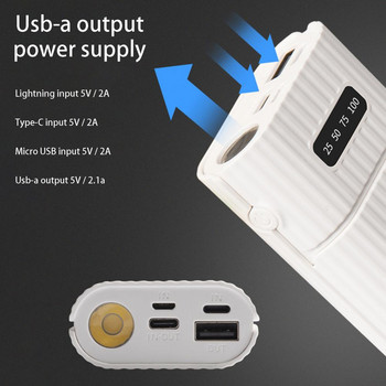 Θήκη Phone Power Bank Γρήγορη φόρτιση χωρίς συγκόλληση με οθόνη Power 2 Υποδοχή 18650 21700 Θήκη φορτιστή μπαταρίας Κουτί DIY