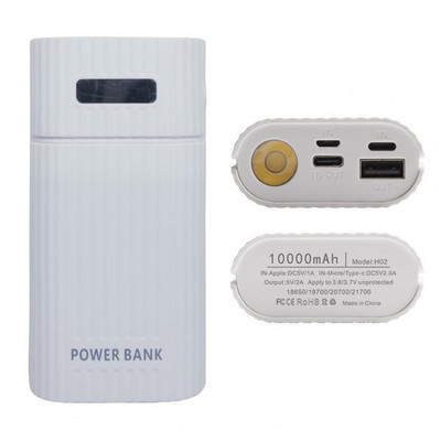 Калъф за захранваща банка за телефон Бързо зареждане без заваряване с дисплей за захранване 2 слота 18650 21700 Калъф за зарядно устройство Направи си сам Кутия