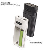 3-портов вход Направи си сам Power Bank Shell с LED фенерче 5V 2x 18650 21700 Кутия Зареждане на батерията Кутия за съхранение без батерия