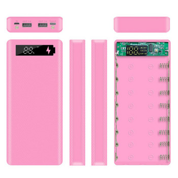 Φορητή θήκη μπαταρίας Micro USB Type-C 18650 LCD DIY Mobile Power Bank