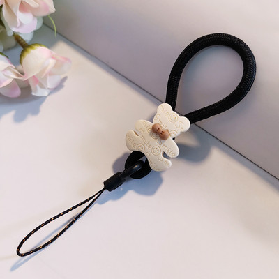 Катарама за пръсти Карикатура Сладко мече Пръстен Късо въже за мобилен телефон Връзка за ключове Лична карта Мобилен телефон Универсално въже за мече