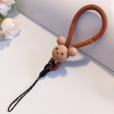 Катарама за пръсти Карикатура Сладко мече Пръстен Късо въже за мобилен телефон Връзка за ключове Лична карта Мобилен телефон Универсално въже за мече