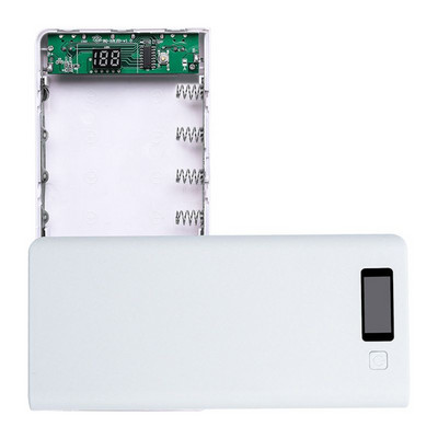8x 18650 Batteries DIY Power Bank Θήκη Θήκη θήκης Dual USB Charger LED Light 37MC