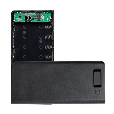 8x 18650 Batteries DIY Power Bank Θήκη Θήκη θήκης Dual USB Charger LED Light 37MC