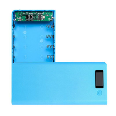 8x 18650 Batteries DIY Power Bank Θήκη Θήκη θήκης Dual USB Charger LED Light 37MC