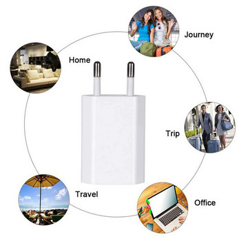 5Pcs 5V 1A USB Travel Wall Charger Adapter Зареждане за Apple iPhone XS Max XS XR X SE 2020 8 7 6 6S 5S 5 SE 4 4S EU Phone Plug