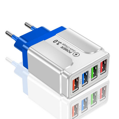 5.1A 48W USB бързо зарядно Бързо зареждане 4.0 3.0 Универсален стенен адаптер за iPhone 13 12 Бързо зареждане на мобилен телефон Samsung Xiaomi