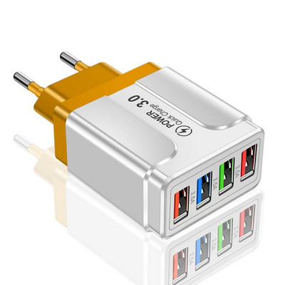 5.1A 48W USB бързо зарядно Бързо зареждане 4.0 3.0 Универсален стенен адаптер за iPhone 13 12 Бързо зареждане на мобилен телефон Samsung Xiaomi