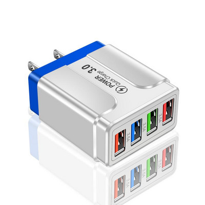 5.1A 48W USB бързо зарядно Бързо зареждане 4.0 3.0 Универсален стенен адаптер за iPhone 13 12 Бързо зареждане на мобилен телефон Samsung Xiaomi