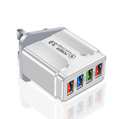 5.1A 48W USB бързо зарядно Бързо зареждане 4.0 3.0 Универсален стенен адаптер за iPhone 13 12 Бързо зареждане на мобилен телефон Samsung Xiaomi