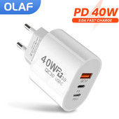 Olaf USB Charger Fast Charge 60W PD USB Type C Φορτιστής Γρήγορη φόρτιση 3.0 Προσαρμογέας κινητού τηλεφώνου για iPhone 13 Xiaomi Huawei Samsung