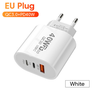 Olaf USB Charger Fast Charge 60W PD USB Type C Φορτιστής Γρήγορη φόρτιση 3.0 Προσαρμογέας κινητού τηλεφώνου για iPhone 13 Xiaomi Huawei Samsung