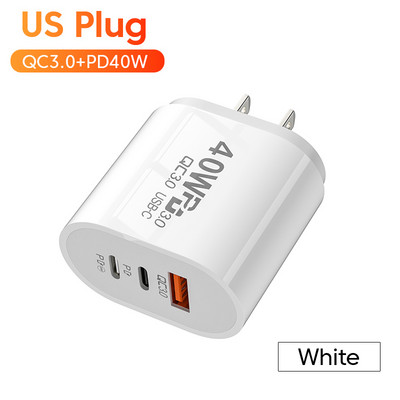 Olaf USB Charger Fast Charge 60W PD USB Type C Φορτιστής Γρήγορη φόρτιση 3.0 Προσαρμογέας κινητού τηλεφώνου για iPhone 13 Xiaomi Huawei Samsung