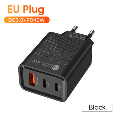 Olaf USB Charger Fast Charge 60W PD USB Type C Φορτιστής Γρήγορη φόρτιση 3.0 Προσαρμογέας κινητού τηλεφώνου για iPhone 13 Xiaomi Huawei Samsung