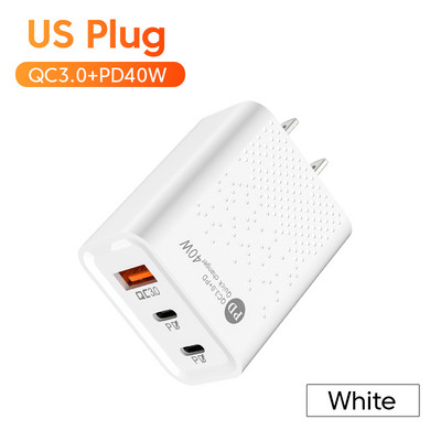 Olaf USB Charger Fast Charge 60W PD USB Type C Φορτιστής Γρήγορη φόρτιση 3.0 Προσαρμογέας κινητού τηλεφώνου για iPhone 13 Xiaomi Huawei Samsung