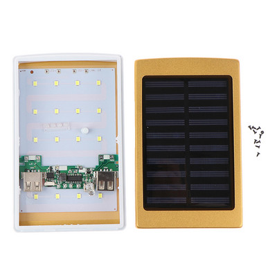 1 σετ Κάλυμμα Powerbank 5x18650 Θήκη Solar Power Bank 18650 Κουτί DIY Dual USB Kit Φακός Φορτιστής τηλεφώνου (Δεν περιλαμβάνονται οι μπαταρίες)