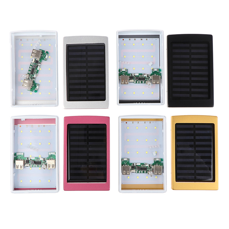 1 комплект 5x18650 Powerbank Cover 18650 Solar Power Bank Калъф Направи си сам Кутия Двоен USB комплект Зарядно за телефон Фенерче (батериите не са включени)
