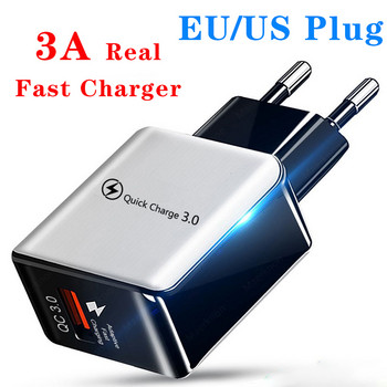 3A Real Fast Charger Fast Charging Quick Charge 3.0 Мобилни телефони Адаптер за стенно зарядно за мобилен телефон за iPhone Pro Xiaomi Huawei