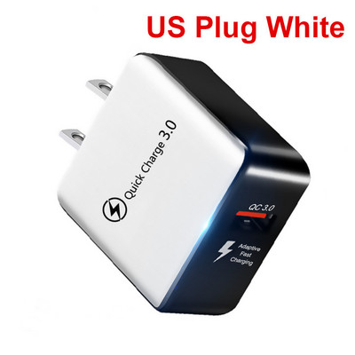 3A Real Fast Charger Fast Charging Quick Charge 3.0 Κινητά τηλέφωνα Προσαρμογέας φορτιστή τοίχου κινητών τηλεφώνων για iPhone Pro Xiaomi Huawei
