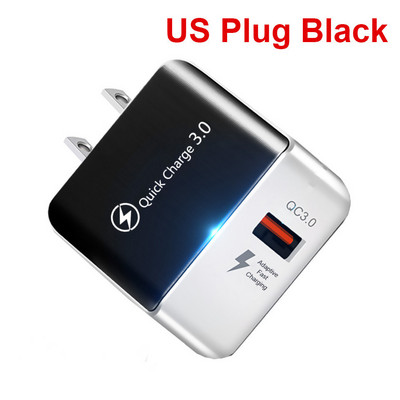 3A Real Fast Charger Fast Charging Quick Charge 3.0 Κινητά τηλέφωνα Προσαρμογέας φορτιστή τοίχου κινητών τηλεφώνων για iPhone Pro Xiaomi Huawei