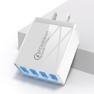 USLION 3.1A USB зарядно Quick Charge 3.0 48W бързо зареждане EU UK Plug стенен адаптер за мобилен телефон за iPhone Samsung Xiaomi Mi 9