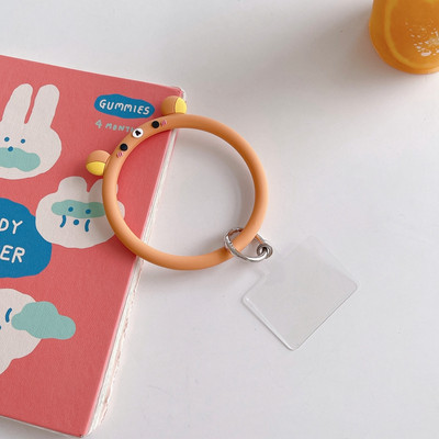 Универсална сладка анимационна животинска силиконова мека гривна Връзка за ремъци за мобилен телефон Анти-загубена ръка за носене в ръка против изпускане на телефон гривна