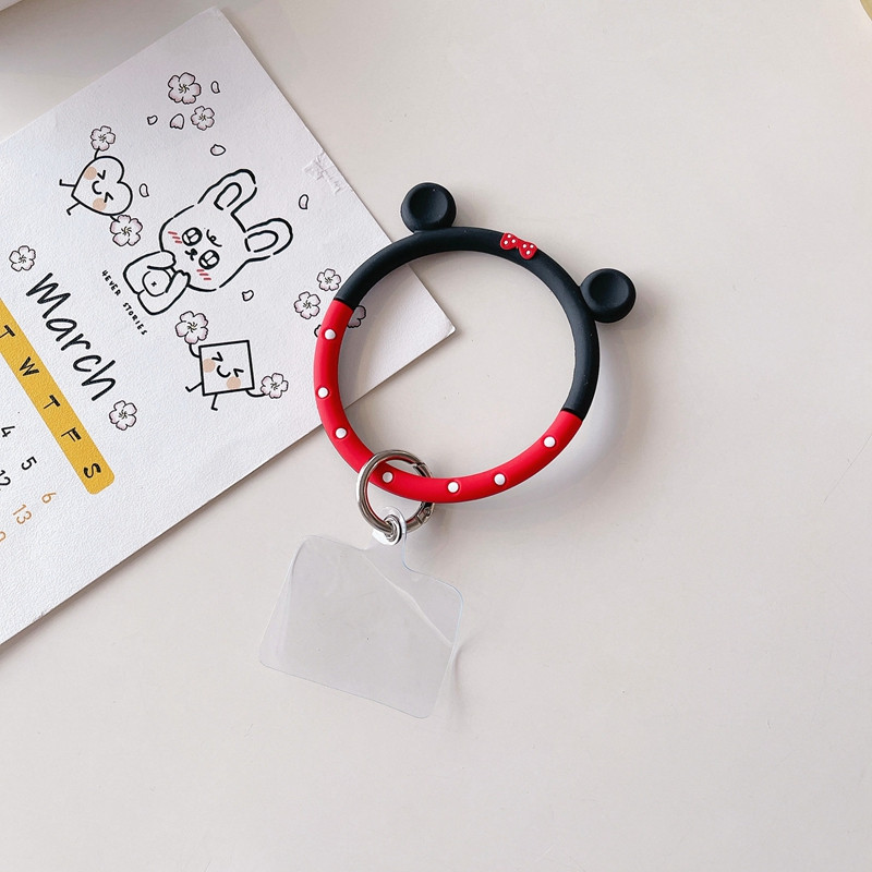 Универсална сладка анимационна животинска силиконова мека гривна Връзка за ремъци за мобилен телефон Анти-загубена ръка за носене в ръка против изпускане на телефон гривна