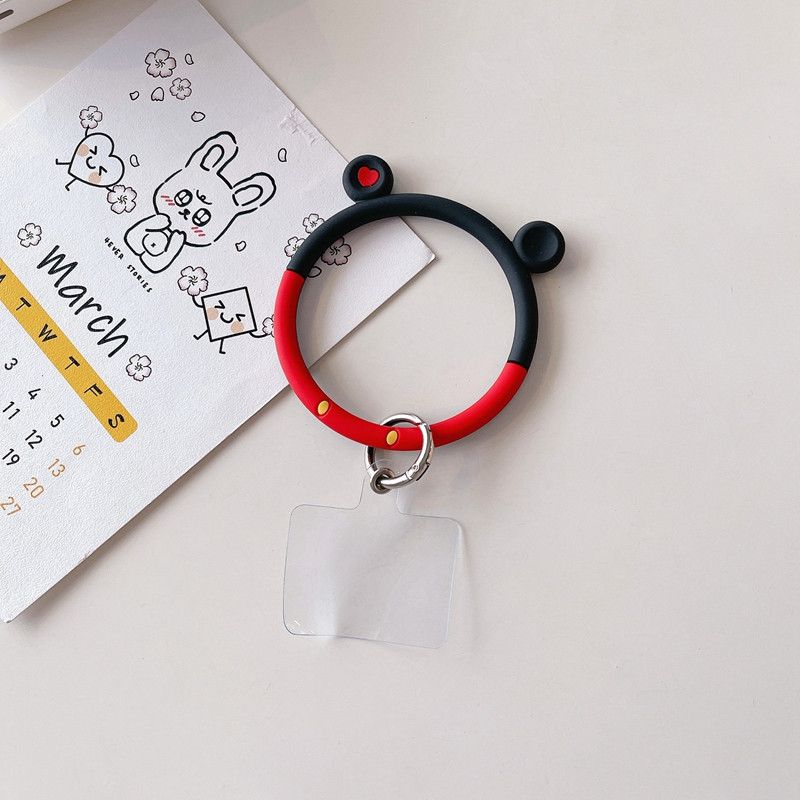 Универсална сладка анимационна животинска силиконова мека гривна Връзка за ремъци за мобилен телефон Анти-загубена ръка за носене в ръка против изпускане на телефон гривна