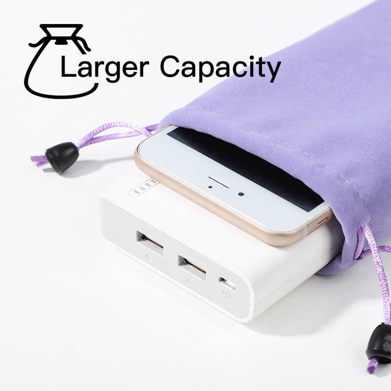 KUULAA Power Bank Case Phone Pouch Мека фланелена чанта за съхранение за iPhone Xiaomi Samsung Преносима външна чанта за защита на батерията