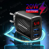 Διπλός φορτιστής USB 20W Φορτιστής κινητού τηλεφώνου Γρήγορη φόρτιση για Samsung iPhone 13 12 Προσαρμογέας τοίχου φορτιστή USB C Huawei Xiaomi QC3.0