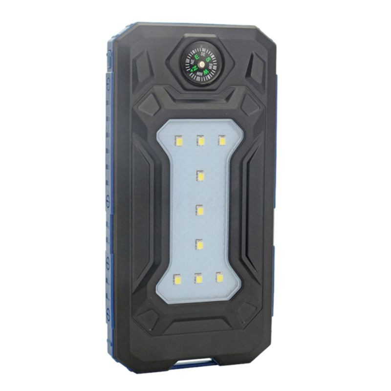 Слънчев панел Power Bank Калъф за зарядно устройство 10000mah Компас Външна водоустойчива кутия за преносимо зарядно устройство Многофункционална