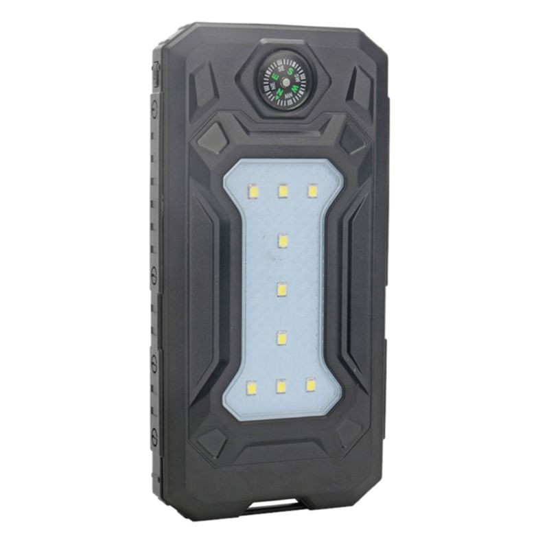 Слънчев панел Power Bank Калъф за зарядно устройство 10000mah Компас Външна водоустойчива кутия за преносимо зарядно устройство Многофункционална