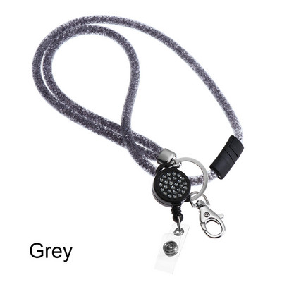 1 τεμ. Rhinestone Bling Crystal Lanyard Σήμα ταυτότητας Θήκη για λουράκι λαιμού Κλιπ για κινητό τηλέφωνο Κρεμαστό σχοινί για κλειδί Προμήθειες γραφείου