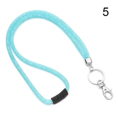 1 τεμ. Rhinestone Bling Crystal Lanyard Σήμα ταυτότητας Θήκη για λουράκι λαιμού Κλιπ για κινητό τηλέφωνο Κρεμαστό σχοινί για κλειδί Προμήθειες γραφείου