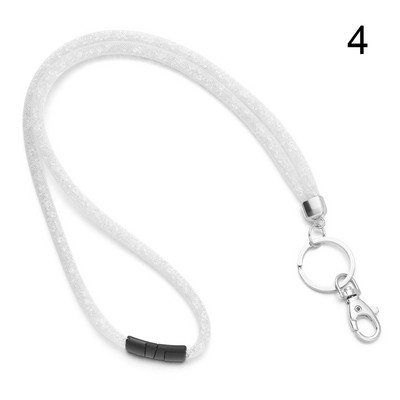 1 τεμ. Rhinestone Bling Crystal Lanyard Σήμα ταυτότητας Θήκη για λουράκι λαιμού Κλιπ για κινητό τηλέφωνο Κρεμαστό σχοινί για κλειδί Προμήθειες γραφείου