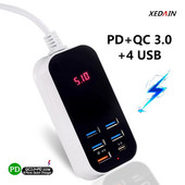 Πολλαπλός φορτιστής USB PD 30W Τύπος C Γρήγορος φορτιστής Γρήγοροι φορτιστές τοίχου Προσαρμογέας τροφοδοσίας 3.0 Φορτιστής UK EU US Plug Φορτιστής κινητού τηλεφώνου