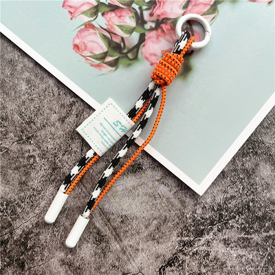 Връзка за ключове Луксозни аксесоари Оранжеви орнаменти Въже Ръчно тъкан ключодържател Връзка за ключове Чанти Шнур за закачане на мобилния телефон Талисман