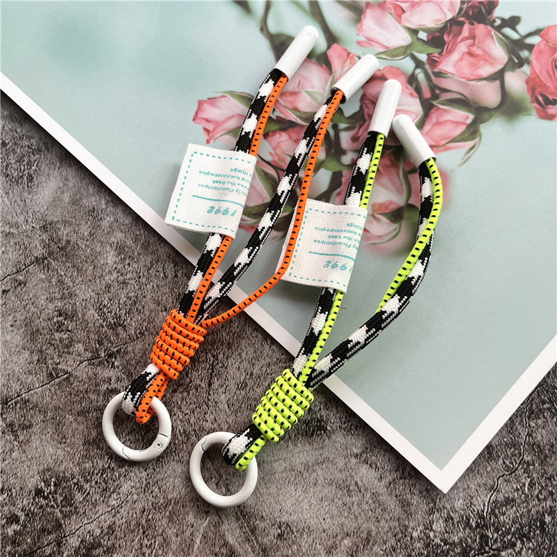 Връзка за ключове Луксозни аксесоари Оранжеви орнаменти Въже Ръчно тъкан ключодържател Връзка за ключове Чанти Шнур за закачане на мобилния телефон Талисман