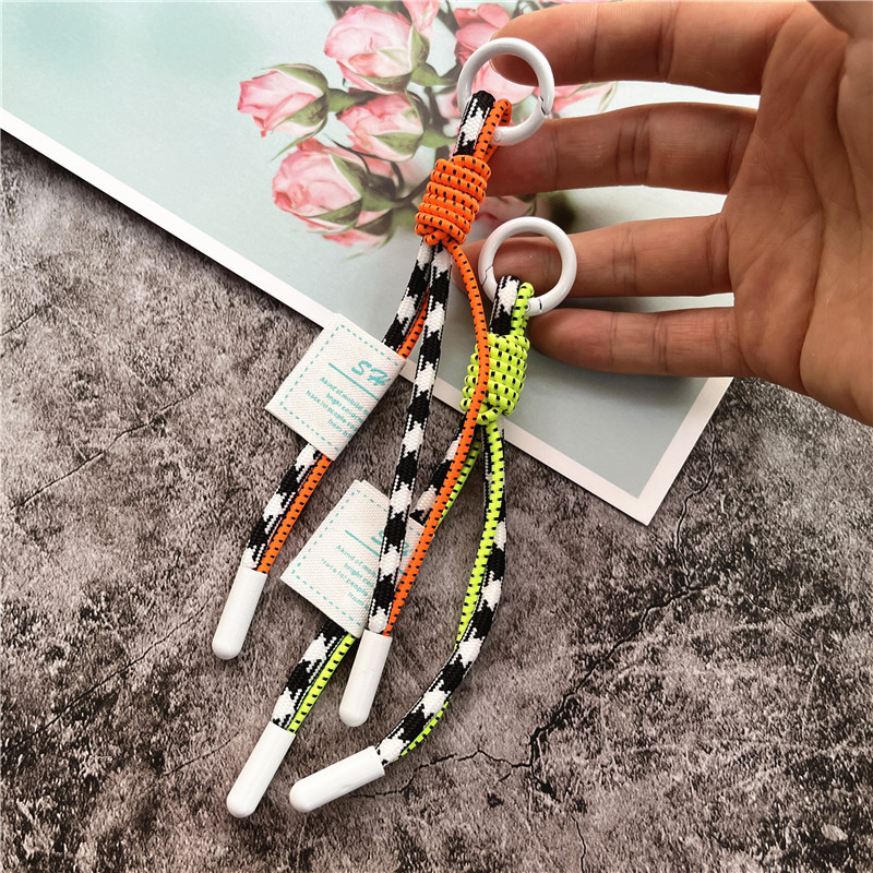 Връзка за ключове Луксозни аксесоари Оранжеви орнаменти Въже Ръчно тъкан ключодържател Връзка за ключове Чанти Шнур за закачане на мобилния телефон Талисман