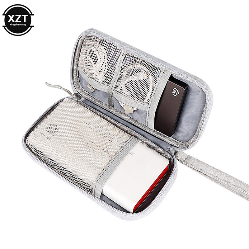 Чанта за съхранение на Power Bank Калъф за кабел Слушалки Оксфорд плат Слушалки Калъф за държач за телефон за пътна чанта Водоустойчив Антифаулинг