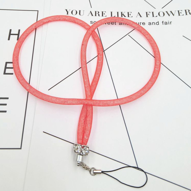 Кристален ремък за окачване на вратлето за мобилен телефон, висулка за черупка на мобилен телефон, ключ за закачане на ключ