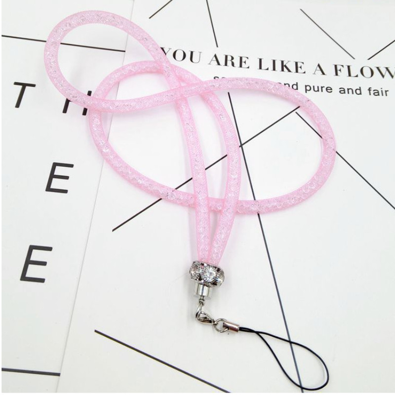 Кристален ремък за окачване на вратлето за мобилен телефон, висулка за черупка на мобилен телефон, ключ за закачане на ключ