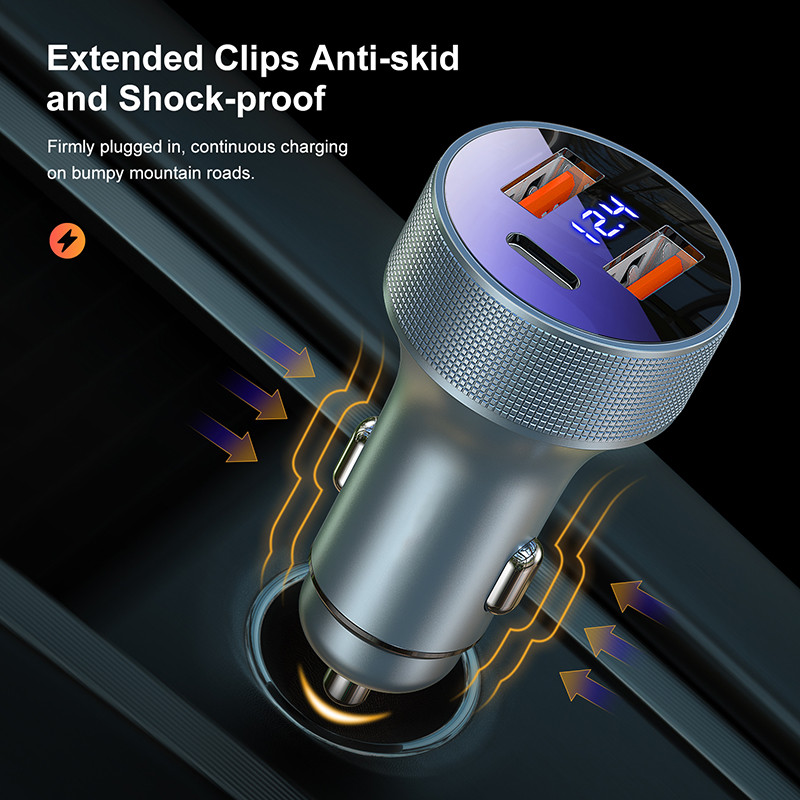 80W USB зарядно за кола QC3.0 PD TypeC Адаптер за зареждане за кола Бързо зареждане за iPhone13 Бързи зарядни устройства за мобилен телефон Xiaomi Samsung Huawei