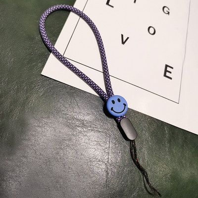Връзка за мобилен телефон Усмихнато лице Висулка за китка Женски къси ръчно тъкани прости орнаменти Калъф за мобилен телефон Универсална гривна