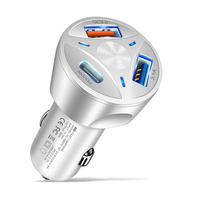 OLAF Dual USB C Φορτιστής αυτοκινήτου Γρήγορη φόρτιση USB Τύπος C Γρήγορος φορτιστής PD QC3.0 Για iphone Προσαρμογέας φορτιστή τηλεφώνου αυτοκινήτου Samsung Xiaomi