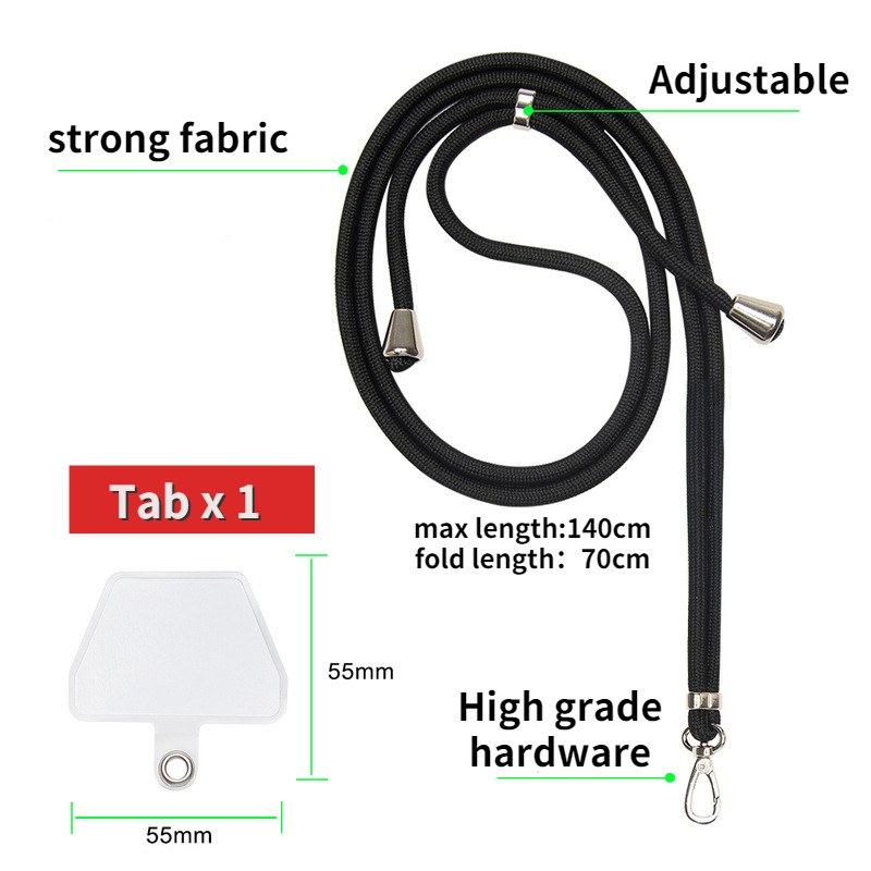 Плътен ремък за телефон презрамка за врата Розово регулируемо колие за телефон Мобилни аксесоари Талисман за телефон Кабел за мобилен телефон Универсален