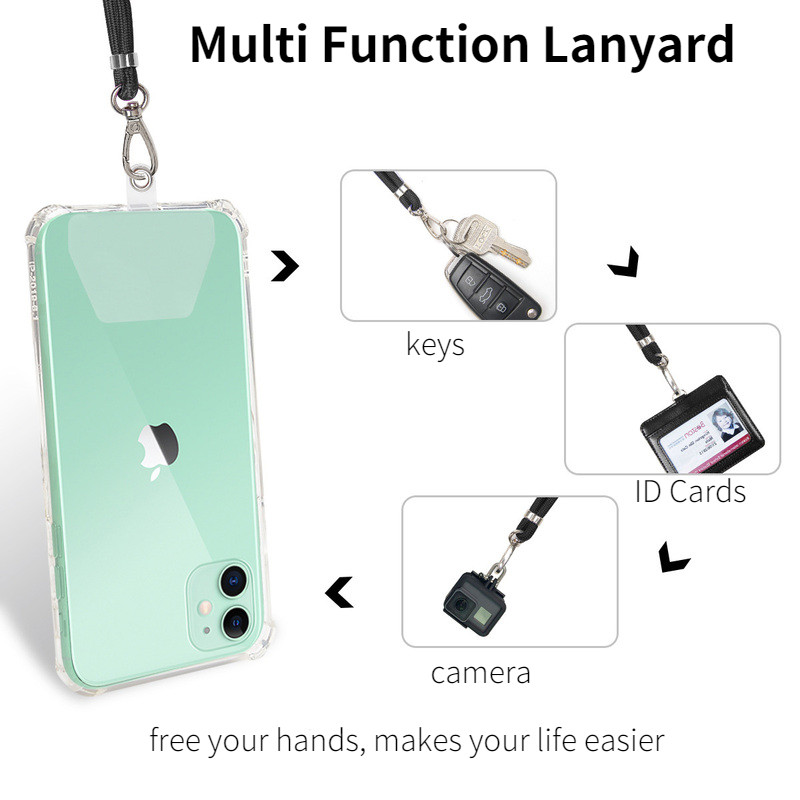 Плътен ремък за телефон презрамка за врата Розово регулируемо колие за телефон Мобилни аксесоари Талисман за телефон Кабел за мобилен телефон Универсален