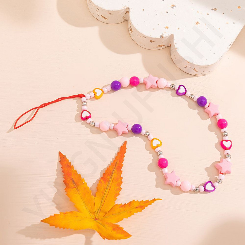 Telefono papuošalai Akrilo karoliukai Mobiliojo telefono pakabukas Krištolinis pakabukas Telefono dirželis Mobiliojo telefono dirželiai Kabanti virvė