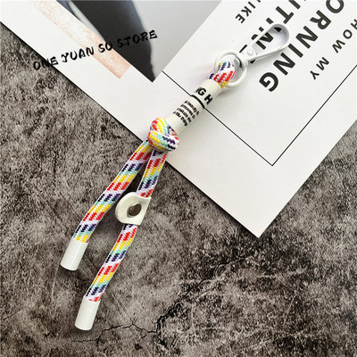 Ключодържател Въже Полиестер Памучно въже Метален ключодържател Връзка Чанта Висулки за мобилни телефони Калъф Чар Премиум каишка за ключове