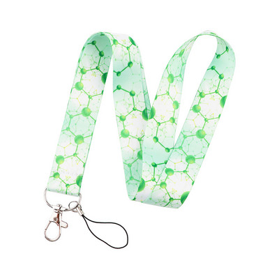 Cartoon Chemistry Lanyard Λουράκι κινητού τηλεφώνου Κάρτα ταυτότητας Κάτοχος σήματος σχοινί Μπρελόκ Μπρελόκ Αξεσουάρ ιστών Δώρα